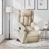 vidaXL Sill&oacute;n de masaje el&eacute;ctrico reclinable elevable tela crema