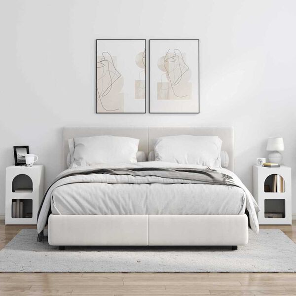 vidaXL Mesita de Noche 2 pcs 29,5 x 33,5 x 50 cm Madera de ingenier&iacute;a