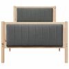 vidaXL Estructura de cama con cabecera Negro y gris oscuro 90 x 190 cm