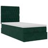 vidaXL Estructura cama otomana colchones terciopelo verde oscuro