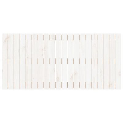 vidaXL Cabecero de cama pared madera maciza pino blanco 127,5x3x60 cm