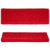 vidaXL Alfombrillas para escaleras 15 unidades 65x21x4 cm Borde rectangular rojo