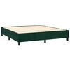 vidaXL Cama box spring con colch&oacute;n terciopelo verde oscuro 180x200 cm