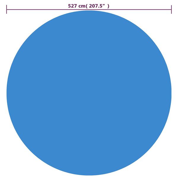 vidaXL Cubierta de piscina PE azul 527 cm