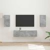 vidaXL Conjunto de mueble de TV 4 pcs Gris Concreto