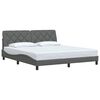 vidaXL Estructura de cama sin colchón de tela gris oscuro 180x200 cm