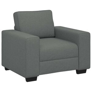 vidaXL Sill&oacute;n Sof&aacute; Tela Gris Oscuro 100x77x82 cm