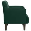 vidaXL Sill&oacute;n con reposabrazos Terciopelo Verde Oscuro 54 cm