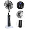 vidaXL Ventilador nebulizador de pie y mando a distancia blanco negro