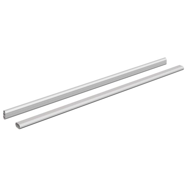 vidaXL Varilla para Armario 2 pcs Plateado 764 x 15 x 29 mm
