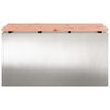 vidaXL Banco de jard&iacute;n Plateado 80 x 40 x 43 cm Acero inoxidable