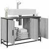 vidaXL Armario lavabo ba&ntilde;o madera ingenier&iacute;a gris Sonoma 90x33x60 cm