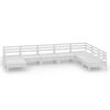 vidaXL Juego de muebles de jard&iacute;n 8 piezas madera maciza pino blanco