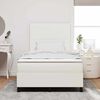 vidaXL Cama tipo Box Spring Manual Crema y Blanco 203 x 120 x 128 cm
