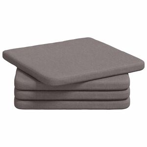 vidaXL Cojines para asiento 4 pcs Taup&eacute; 40 x 40 x 3 cm tela