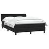 vidaXL Cama box spring con colch&oacute;n terciopelo negro 160x210 cm