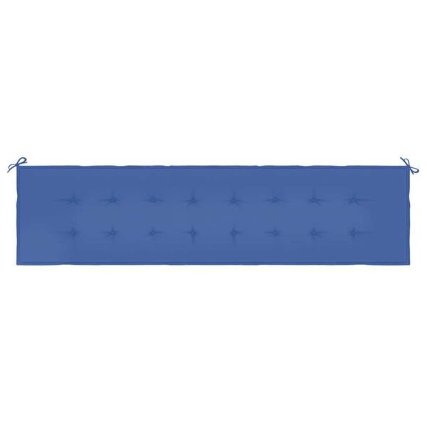 vidaXL Cojín de banco de jardín tela Oxford azul 200x50x4 cm