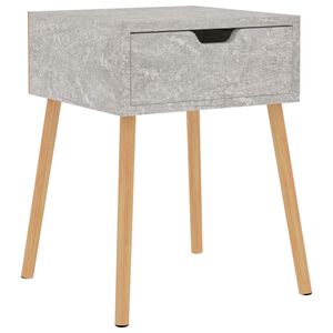 vidaXL Mesita de noche madera de ingenier&iacute;a gris hormig&oacute;n 40x40x56 cm