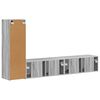 vidaXL Conjunto de mueble de TV 3 pcs Gris Sonoma Madera de ingenier&iacute;a
