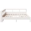 vidaXL Cama con estanter&iacute;a sin colch&oacute;n madera maciza blanca 180x200 cm