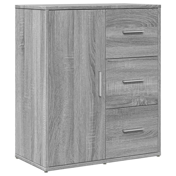 vidaXL Aparador de madera de ingeniería 2 uds gris Sonoma 60x31x70 cm