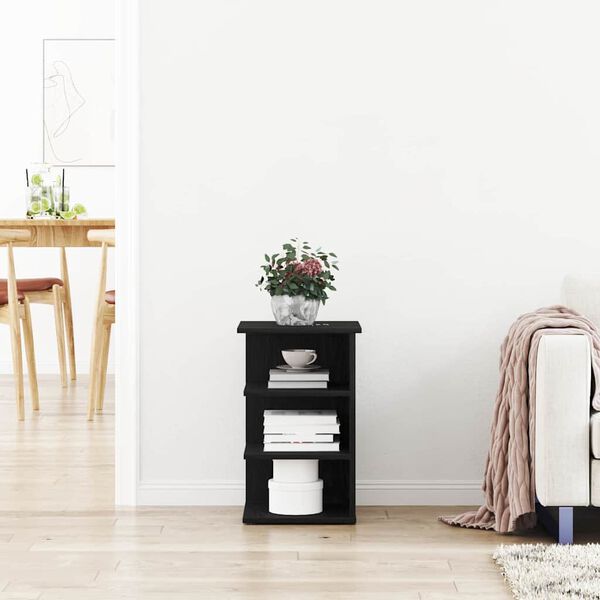 vidaXL Armario auxiliar Roble Negro 35 x 35 x 55 cm