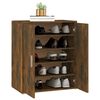 vidaXL Mueble zapatero madera contrachapada roble ahumado 60x35x70 cm