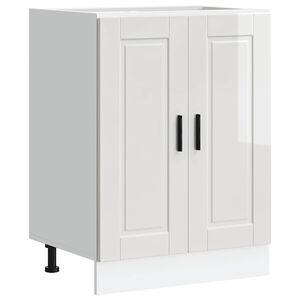 vidaXL Mueble bajo de cocina porto alto brillo blanco