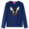Camiseta infantil de manga larga azul marino 104