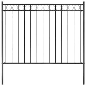 vidaXL Valla de jard&iacute;n ASSEN de acero, 1,7 x 1 m, negro