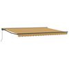 vidaXL Toldo retr&aacute;ctil manual Amarillo, Gris y Blanco 4 x 3,5 m