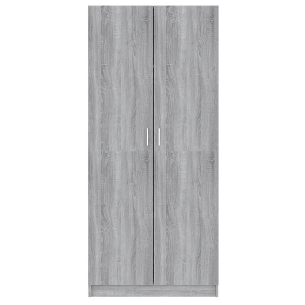 vidaXL Armario madera contrachapada gris Sonoma 80x52x180 cm