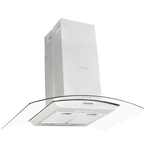 vidaXL Campana extractora de techo 90 cm acero inoxidable 756 m&sup3;/h LED