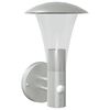 vidaXL L&aacute;mpara de pared de exterior con sensor acero inoxidable