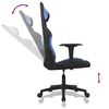 vidaXL Silla gaming de masaje tela negro y azul