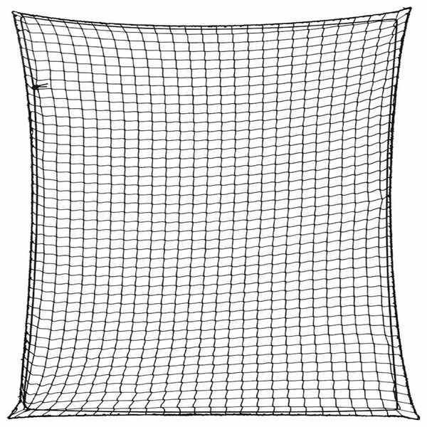 vidaXL Red de remolque con cuerda el&aacute;stica PP negro 3x3 m
