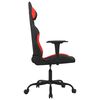 vidaXL Silla gaming tela negro y rojo