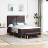 vidaXL Cama tipo Box Spring Marr&oacute;n oscuro 140 x 200 cm tela