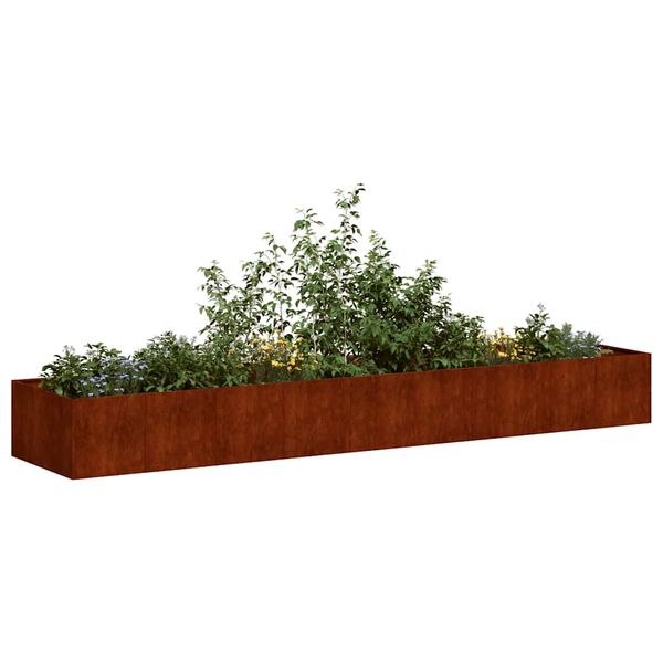 vidaXL Jardinera oxidada acero corten 360x80x40 cm