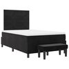 vidaXL Cama tipo Box Spring con colch&oacute;n Negro 120 x 190 cm Terciopelo