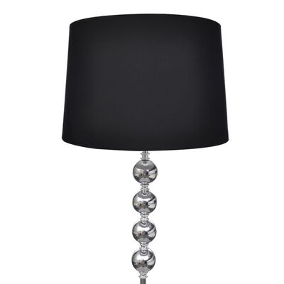 vidaXL Lámpara de pie pantalla y soporte alto 4 bolas adorno negra