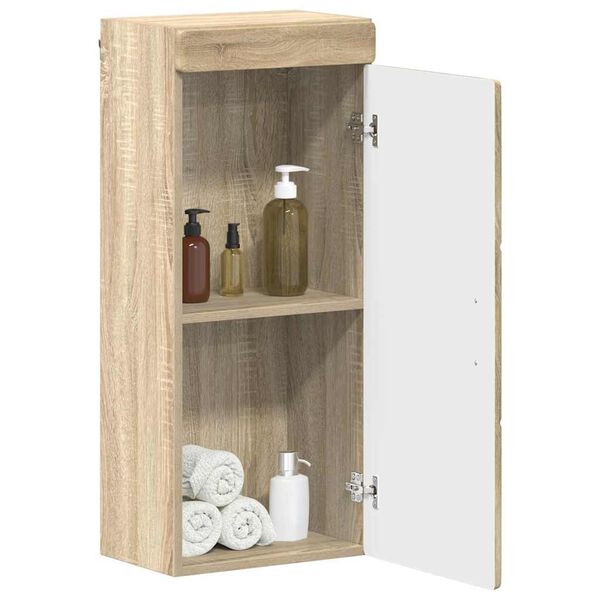 vidaXL Armario de pared para ba&ntilde;o TULUM Roble Sonoma 37 x 24,5 x 86 cm