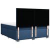 vidaXL Cama box spring con colch&oacute;n tela azul 180x200 cm