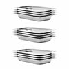 vidaXL Bandejas Gastronorm 12 unidades GN 1/3 40 mm acero inoxidable