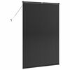 vidaXL Persiana para Ventana con cortinas Manual Negro Aluminio