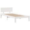 vidaXL Cama con estantería sin colchón madera maciza blanca 100x200 cm