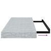 vidaXL Estantes flotantes pared 2 uds MDF gris hormigón 60x23,5x3,8 cm