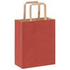 vidaXL Bolsas de papel con asas 250 uds rojo 18x8x22 cm
