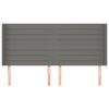 vidaXL Cabecero con orejas de tela gris oscuro 183x16x118/128 cm