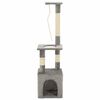 vidaXL Rascador para gatos con postes rascadores de sisal 109 cm gris